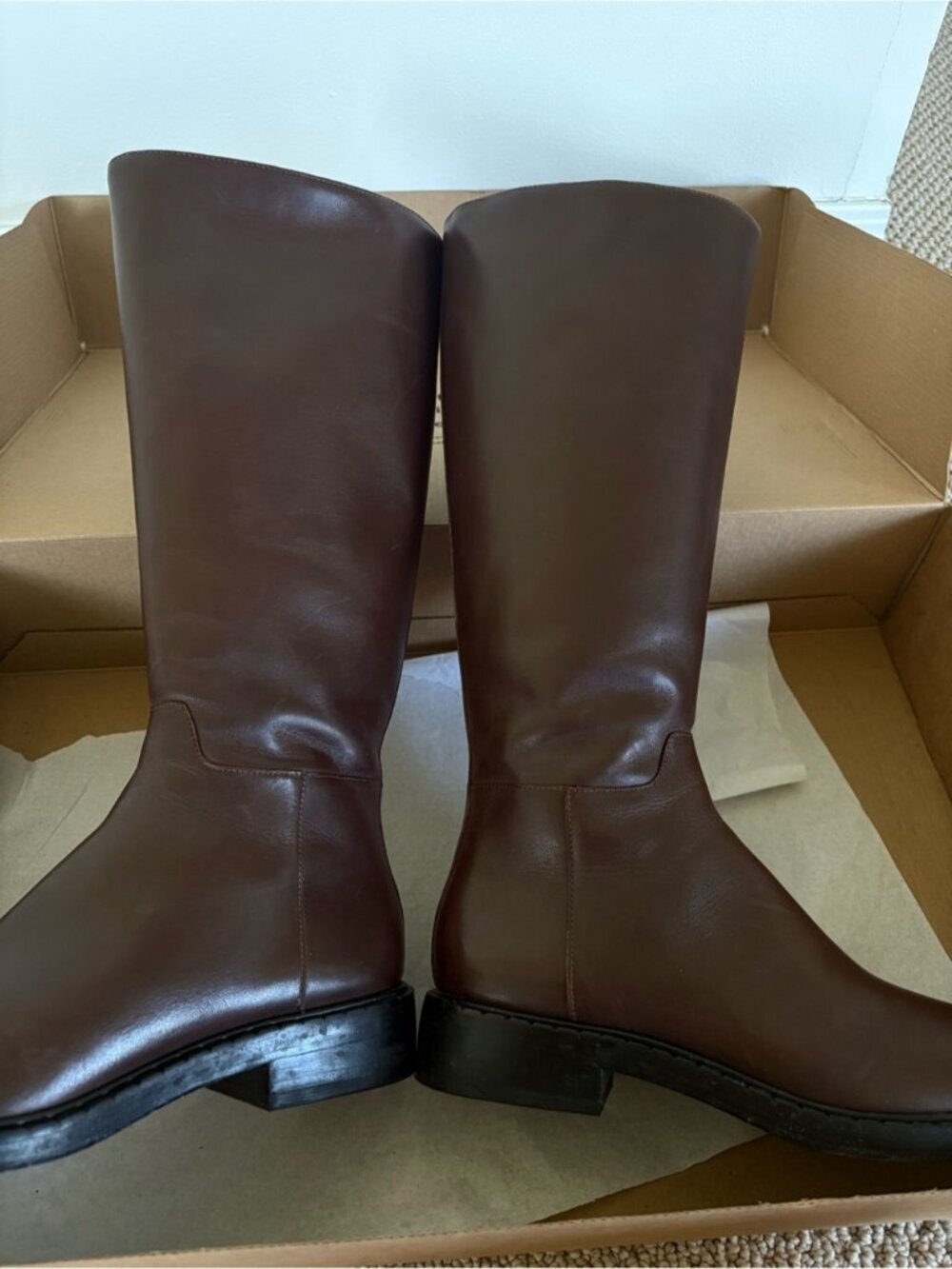 Reformation Nancy Knee High Riding Boot Espresso Brown Leather | 9 US, 39.5 EU - Picture 16 of 16